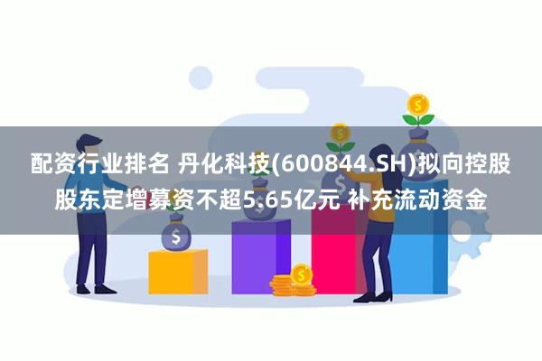 配资行业排名 丹化科技(600844.SH)拟向控股股东定增募资不超5.65亿元 补充流动资金