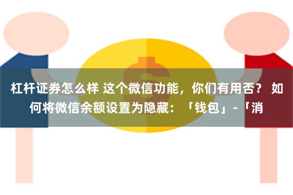 杠杆证券怎么样 这个微信功能，你们有用否？ 如何将微信余额设置为隐藏：「钱包」-「消