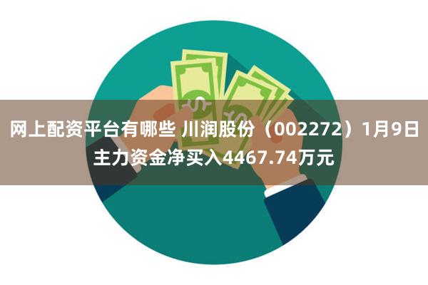 网上配资平台有哪些 川润股份（002272）1月9日主力资金净买入4467.74万元