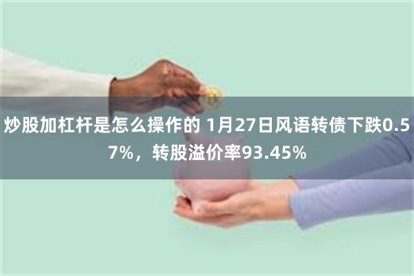 炒股加杠杆是怎么操作的 1月27日风语转债下跌0.57%，转股溢价率93.45%